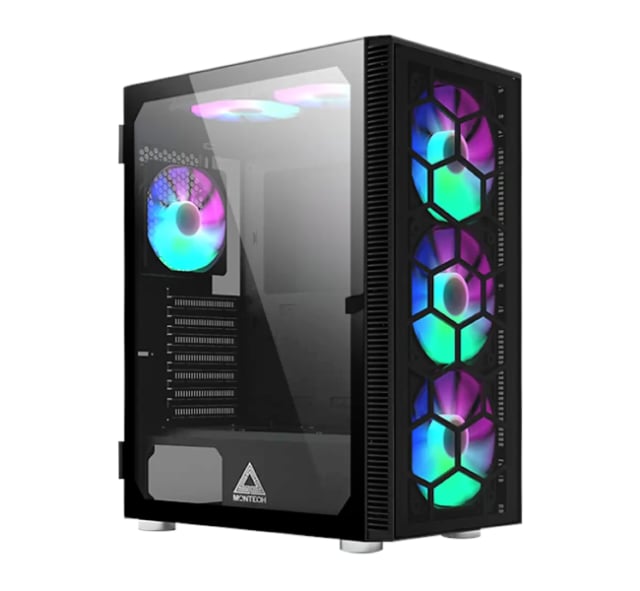 MONTECH X3 GLASS BLACK - Gaming PC Component | High Performance Hardware