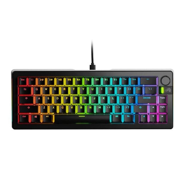 Glorious GMMK 3 PRO 65% Prebuilt Wired Mechanical Gaming Keyboard FOX US - Black - Gaming PC Component | High Performance Hardware
