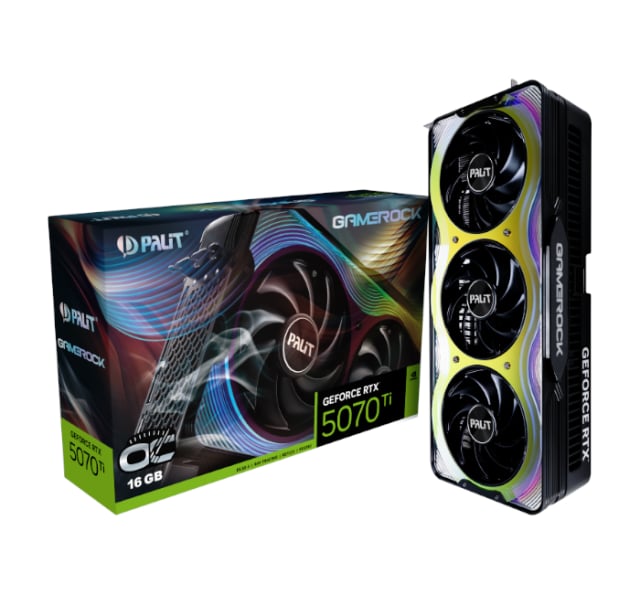 PALIT GeForce RTX™ 5070 Ti GameRock OC - Gaming PC Component | High Performance Hardware