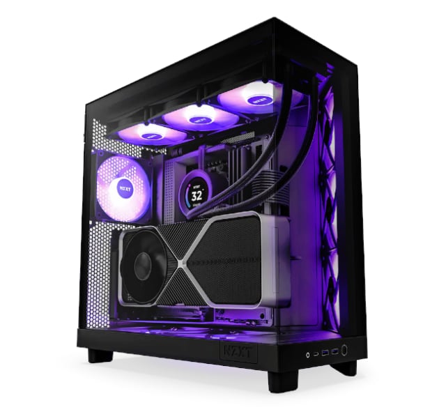 NZXT H6 Flow RGB ATX Mid Tower Dual Chamber - Gaming PC Component | High Performance Hardware