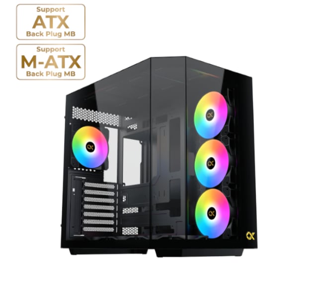XIGMATEK Cubi II Mid Tower TG E-ATX Gaming - Gaming PC Component | High Performance Hardware