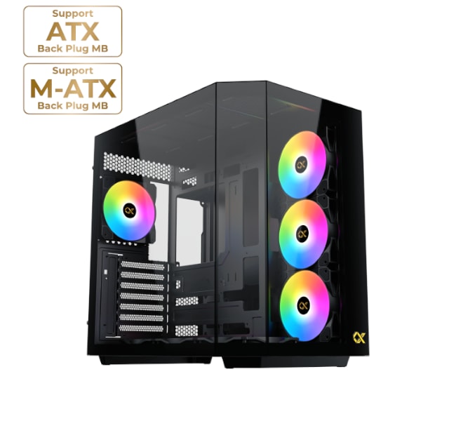 XIGMATEK Cubi II Mid Tower TG E-ATX Gaming