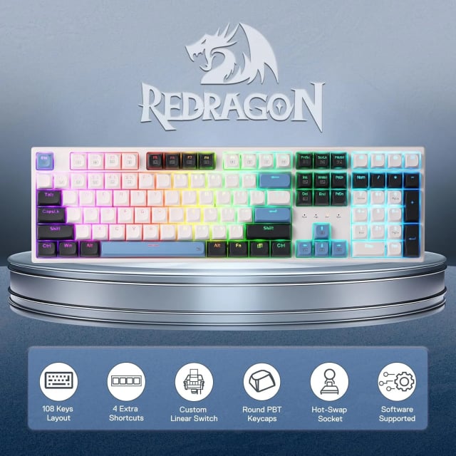 Redragon K668 TRUNDLE Gaming Keyboard - Gaming PC Component | High Performance Hardware