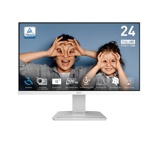 MSI PRO MP2412W 24" VA, FHD, 100Hz, 1ms, Business Monitor - White