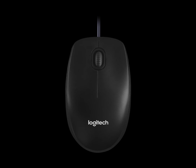 Logitech M100 USB Wired Mouse Black