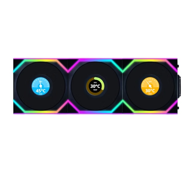 Lian Li UNI FAN SL Wireless LCD Reverse 120 Black (3pcs)