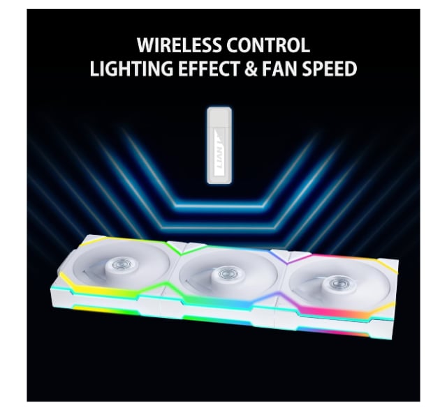 Lian Li UNI FAN SL-INFINITY Wireless Reversed 120 (3pcs) controller White - Gaming PC Component | High Performance Hardware